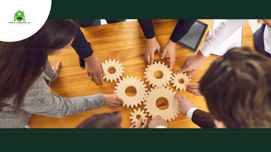 Table with each person bringing a gear of learning to the table.